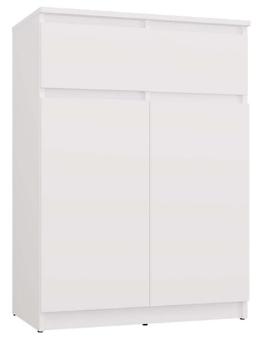 ⁨Komoda Malwa 2DD2S Szafka 2 Drzwi 2 Szuflady Do Salonu BIAŁY⁩ w sklepie Wasserman.eu