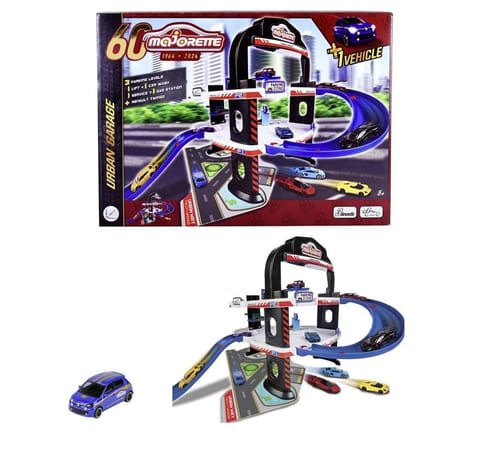 ⁨Majorette 60-lecie Miejski garaż + pojazd⁩ w sklepie Wasserman.eu