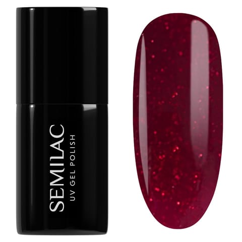 ⁨SEMILAC Winter Wonderland Lakier hybrydowy 954 Silky Rouge 7 ml⁩ w sklepie Wasserman.eu