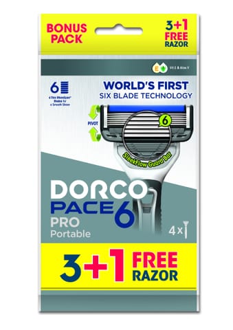 ⁨DORCO Pace Pro 6 Maszynka do golenia jednorazowa 6 ostrzy 1 op. - 4 szt.⁩ w sklepie Wasserman.eu