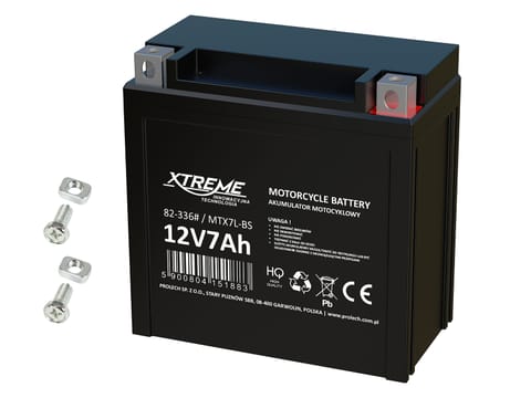 ⁨Akumulator motocyklowy 12V 7Ah XTREME prawy +⁩ w sklepie Wasserman.eu