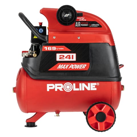 ⁨OIL COMPRESSOR 24L, 1500W/2HP, 8BAR, 169L/MIN PROLINE⁩ at Wasserman.eu