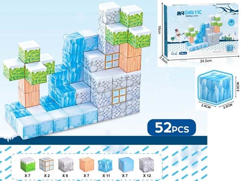 ⁨Klocki magnetyczne kostki 3D 52el⁩ w sklepie Wasserman.eu