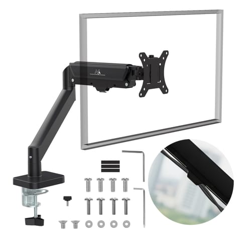 ⁨Uchwyt na monitor Maclean, sprężyna gazowa, 17"-32", 2-10kg, czarny, MC-133⁩ w sklepie Wasserman.eu