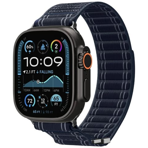 ⁨Pasek Spigen WBF0 do Apple Watch         8/9/10/11/SE/Ultra (44/45/46/49mm) granatowy⁩ w sklepie Wasserman.eu