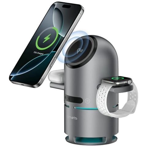 ⁨Stacja ładująca 4smarts ChargeBot Sound  Qi2 szary⁩ w sklepie Wasserman.eu