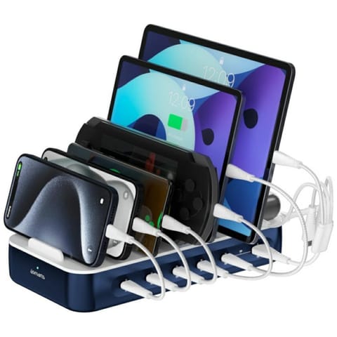 ⁨Stacja ładująca 4smarts Team 100W        z zestawem kabli granatowy⁩ w sklepie Wasserman.eu