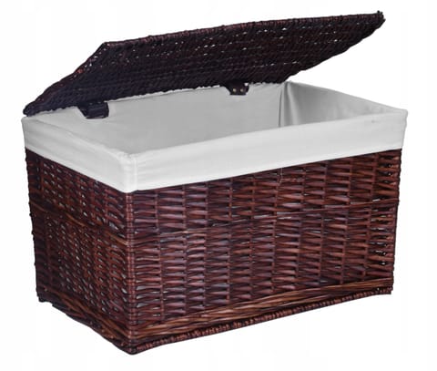 ⁨Kufer wiklinowy 105L 66x40x40 cm brązowy⁩ w sklepie Wasserman.eu