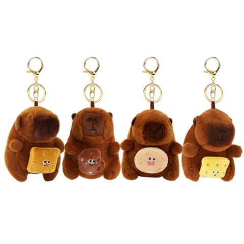 ⁨Brelok do kluczy pluszowa puchata Kapibara z poduszką, LOSOWY KOLOR BRL386⁩ w sklepie Wasserman.eu