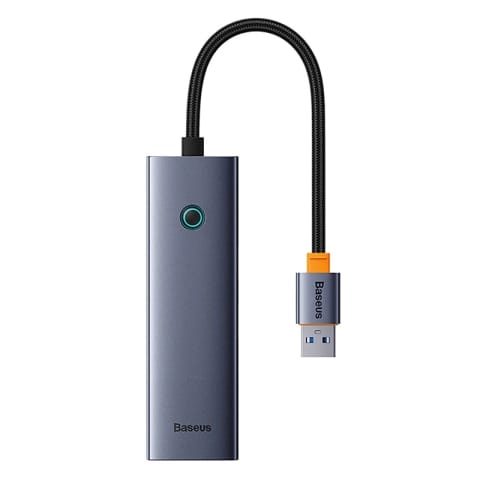 ⁨Hub 4w1 Baseus UltraJoy  USB-A do 4xUSB 3.0 (szary)⁩ w sklepie Wasserman.eu