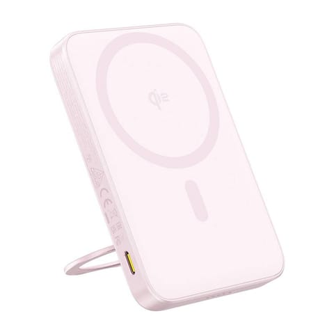 ⁨Powerbank Baseus ze stojakiem PicoGo Qi2 5000mAh 20W (różowy)⁩ w sklepie Wasserman.eu