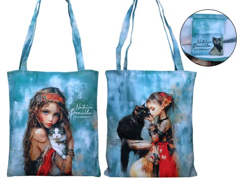 ⁨Torba na ramię - N. Bonilla, Kocie opowieści Clary (CARMANI)⁩ w sklepie Wasserman.eu