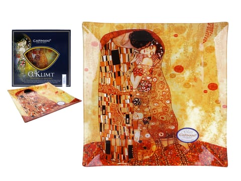 ⁨Decorative plate - G. Klimt, Kiss 30x30cm⁩ at Wasserman.eu