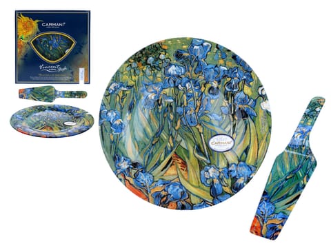 Talerz dekoracyjny z łopatką - V. van Gogh, Irysy (CARMANI) w sklepie Wasserman.eu