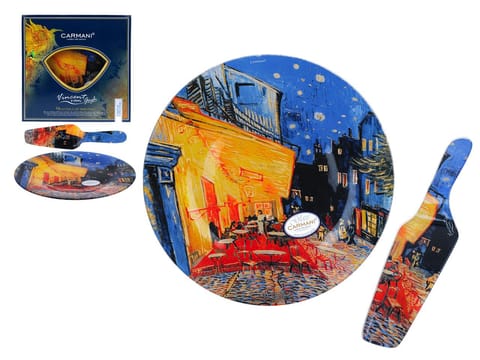 Talerz dekoracyjny z łopatką - V. van Gogh, Taras Kawiarni w nocy (CARMANI) w sklepie Wasserman.eu