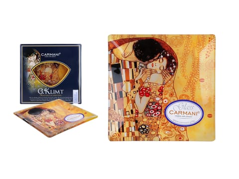 ⁨Decorative plate - G. Klimt, Kiss 13x13cm⁩ at Wasserman.eu