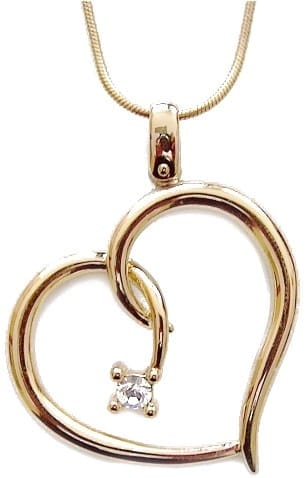 ⁨Naszyjnik serce z kryształem Preciosa (C9834AU)⁩ w sklepie Wasserman.eu