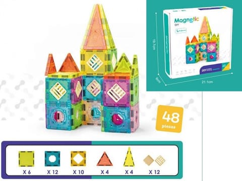 ⁨Klocki magnetyczne budowla 48el⁩ w sklepie Wasserman.eu