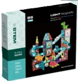 ⁨Klocki magnetyczne Tor z kulkami Dino 86el⁩ w sklepie Wasserman.eu
