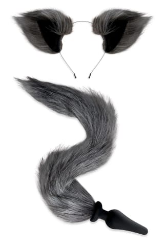 ⁨Zestaw Lis Korek Analny I Uszy Plug Grey Fox Tail Set Whipsmart⁩ w sklepie Wasserman.eu