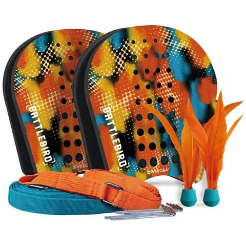 ⁨Gra zręcznościowa Waboba Battlebird 2x   rakietka na ręke 2x lotka 2x pole do gry⁩ w sklepie Wasserman.eu