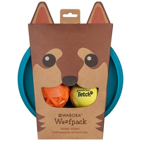 ⁨Zestaw dla psa Waboba Woofpack 2x        piłeczka 1x frisbee⁩ w sklepie Wasserman.eu