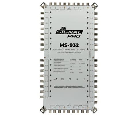 ⁨MULTISWITCH PRZELOTOWY   MS-932 9 WEJŚĆ / 32 WYJŚCIA Pro SIGNAL⁩ w sklepie Wasserman.eu