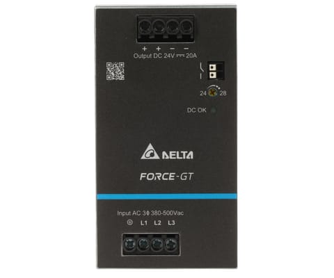 ⁨ZASILACZ IMPULSOWY DRF-24V480W3GBA FORCE-GT (3 FAZY) Delta Electronics⁩ w sklepie Wasserman.eu