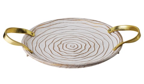 ⁨DAZ Taca 29x38x3cm z uchwytami złotymi⁩ w sklepie Wasserman.eu