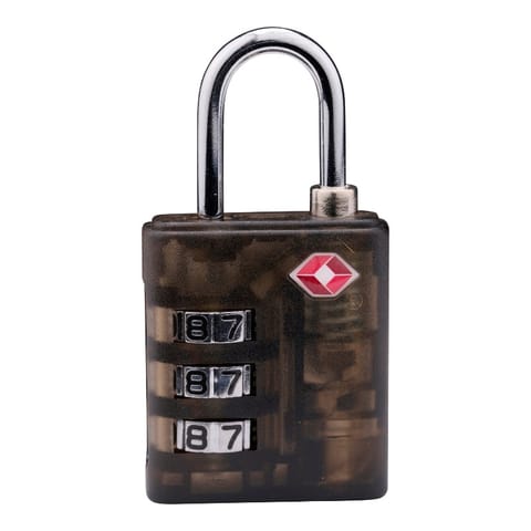 ⁨Dunlop - Kłódka do walizki / bagażu na szyfr TSA (Czarny)⁩ w sklepie Wasserman.eu