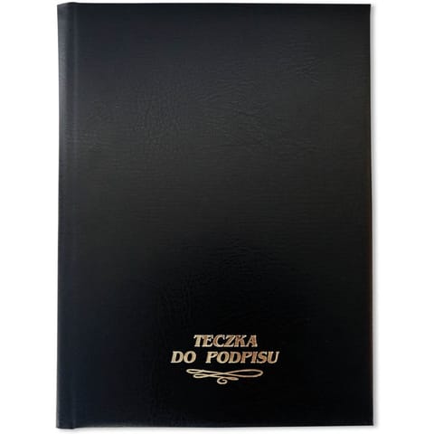 ⁨Teczka do podpisu 10k, grzbiet kryty z gąbką czarna 1824-920-023 WARTA⁩ w sklepie Wasserman.eu