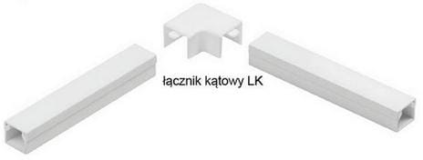 ⁨Osprzęt do listew elektroinstalacyjnych, łącznik kątowy BIAŁY LK 40x25 (1szt.)⁩ w sklepie Wasserman.eu