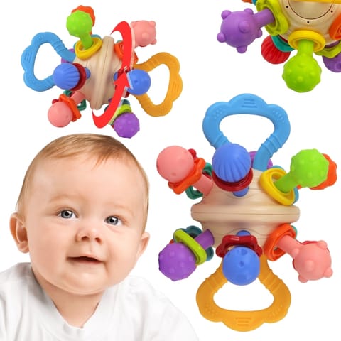 WOOPIE BABY Miękka Grzechotka 2w1 Gryzak Zabawka Sensoryczna dla Niemowląt 0m+ w sklepie Wasserman.eu