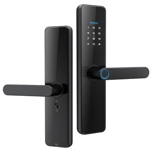 ⁨Inteligentna Klamka Tuya WiFi Wkładka Zamka Szyfr Kod RFID Odcisk Palca⁩ w sklepie Wasserman.eu