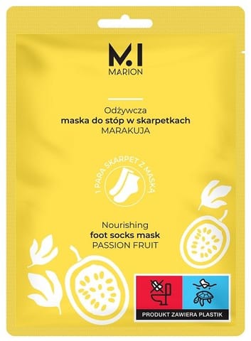 ⁨MARION Odżywcza maska do stóp w skarpetkach Marakuja 2 x 15 ml⁩ w sklepie Wasserman.eu