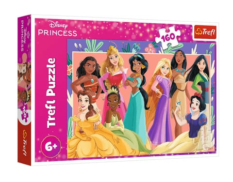 ⁨Puzzle - 160 - Prawdziwe księżniczki - Disney Princess - Trefl 15427⁩ w sklepie Wasserman.eu