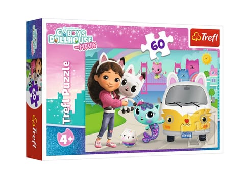 ⁨Puzzle - 60 - Gabi i kocie przygody - Koci Domek Gabi Film - Trefl 17415⁩ w sklepie Wasserman.eu
