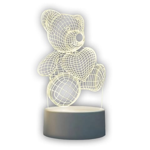 ⁨EXTRALINK HOME LAMPKA NOCNA MIŚ SERCE 3D ILUZJA OPTYCZNA DO SYPIALNI USB 1499⁩ w sklepie Wasserman.eu