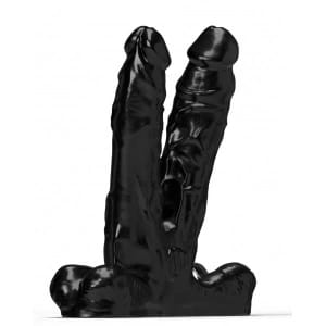 ⁨Podwójne dildo Steroid ABS03 Teamwork 25 x 7cm All Black⁩ w sklepie Wasserman.eu
