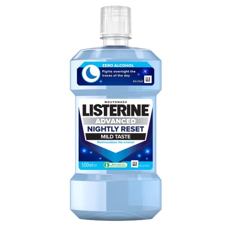 ⁨LISTERINE Advanced Nightly Reset Płyn do płukania jamy ustnej 500 ml⁩ w sklepie Wasserman.eu