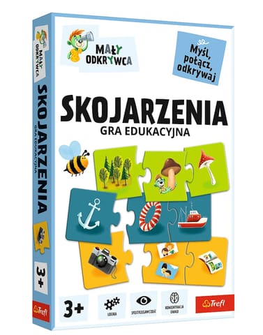 ⁨Gra edukacyjna Skojarzenia Mały Odkrywca Trefl 02808⁩ w sklepie Wasserman.eu