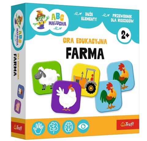 ⁨Gra edukacyjna Farma ABC Malucha Rodzina Treflików Trefl 02909⁩ w sklepie Wasserman.eu