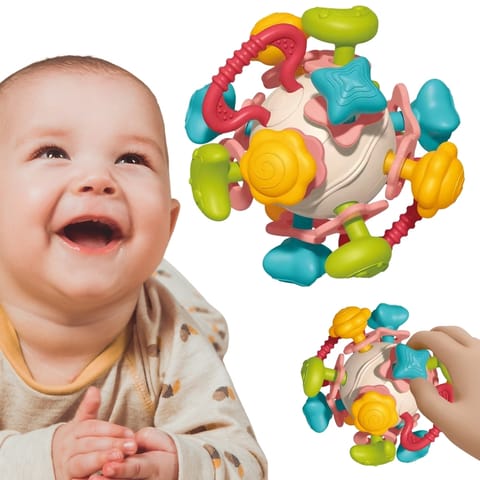 ⁨WOOPIE BABY Miękka Grzechotka 4w1 Gryzak Zabawka Sensoryczna dla Niemowląt 0m+⁩ w sklepie Wasserman.eu