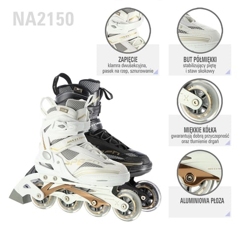 ⁨NA2150 BLACK AND GOLD SIZE 41 NILS EXTREME SKATES⁩ at Wasserman.eu