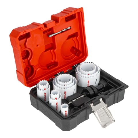 ⁨BI-METAL HOLE SAWS SET,M42,COBALT 8%, 4/6TPI,11 PCS,PROLINE⁩ at Wasserman.eu