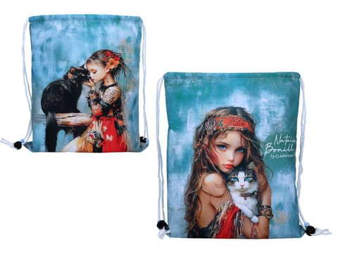 ⁨Worek na plecy - N. Bonilla, Kocie opowieści Clary (CARMANI)⁩ w sklepie Wasserman.eu