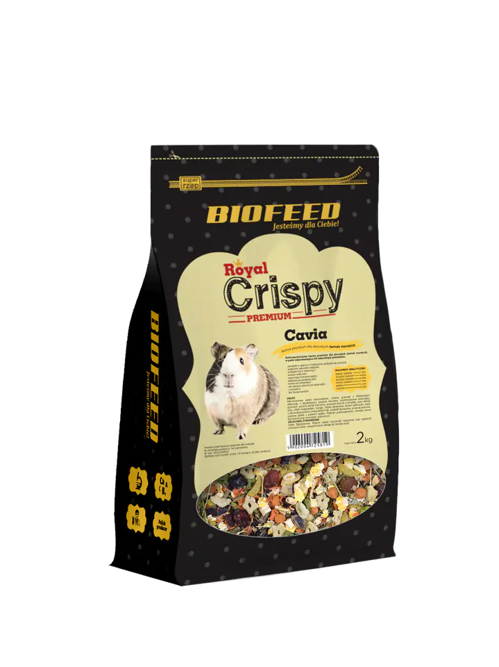 BIOFEED ROYAL CRISPY PREMIUM Cavia pokarm dla świnek morskich 2kg w sklepie Wasserman.eu