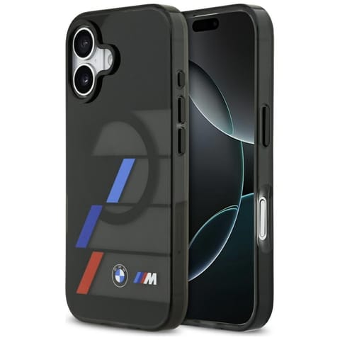 ⁨Etui BMW M IML Metal Buttons Tricolor    Lines MagSafe do iPhone 17 czarny⁩ w sklepie Wasserman.eu