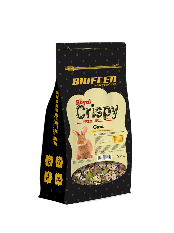 BIOFEED Royal Crispy Premium Cuni 750g - dla królików w sklepie Wasserman.eu
