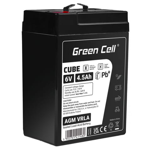 ⁨Battery AGM VRLA 6V 4,5Ah IP54⁩ at Wasserman.eu